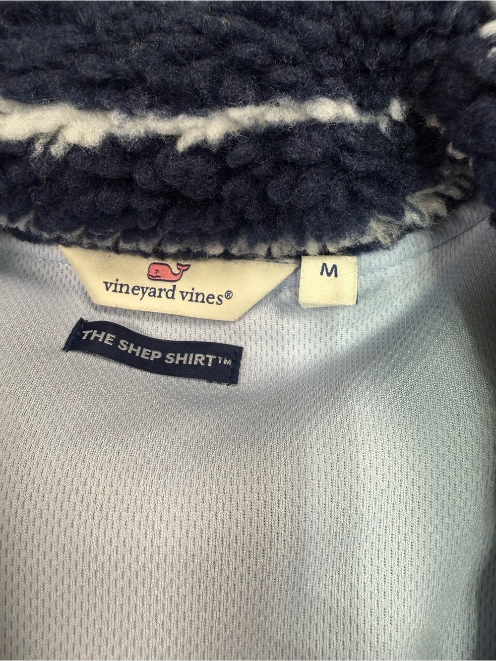 Vineyard Vines The Shep Shirt Break Stripe Sherpa Supershep Size Small - Picture 5 of 9